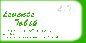 levente tobik business card